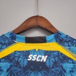 Camiseta Napoli Yellow-blue × Marcelo Burlon 2021/22 diseño dorsal cuello