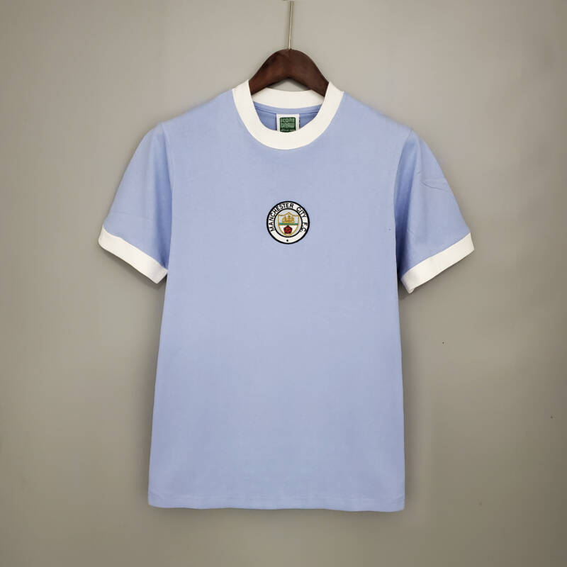 crema ambiente Sensación Camiseta local Retro Manchester City 1972 - IMBICTOZ