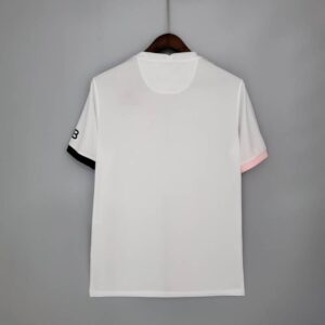 camiseta psg blanca y rosa dorsal