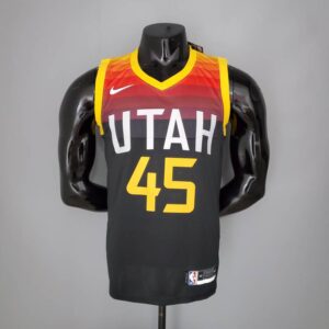 Camiseta Utah Jazz City Edition Jersey Black Red