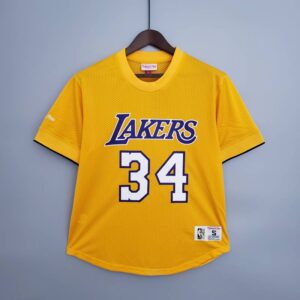 Camiseta Mitchellness Lakers Yellow N°. 34 O’Neial Retro Mesh