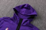 Gorro y cierre de chandal lakers morado con capucha