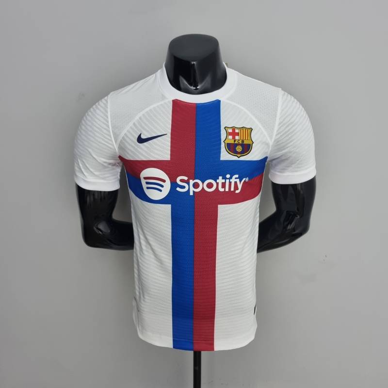 punto manzana Transporte Camiseta Barcelona Spotify Blanco "LEWANDOWSKI" - Imbictoz
