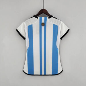 Camiseta Argentina Mundial Qatar 2022 Versión femenina dorsal