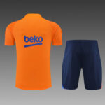 Conjunto de entrenamiento del FC Barcelona manga corta naranja - 2022-2023 - espalda