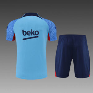 Conjunto de entrenamiento del FC Barcelona manga corta naranja - 2022-2023 - espalda