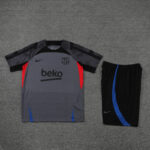Conjunto de entrenamiento manga corta FC Barcelona gris - 2022-2023 - conjunto
