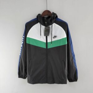 Cortavientos Nike Negro y Blanco Verde