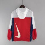 dorsal Cortavientos Nike Rojo y Blanco