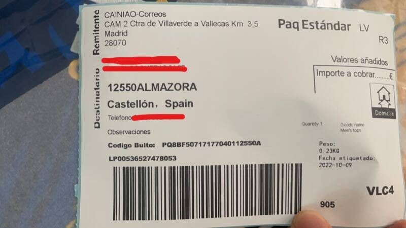 comprobante de envio de la camsieta del boca juniors 2022 - 2023