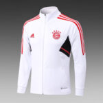 Chaqueta del chándal blanco del Bayern de Múnich 2022-2023 Chaqueta del chándal blanco del Bayern de Múnich 2022-2023