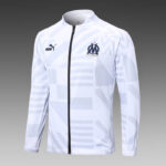 Chaqueta del chándal blanco del Olympique de Marsella 2022-2023 Chaqueta del chándal blanco del Olympique de Marsella 2022-2023