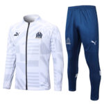 Conjunto de chándal blanco del Olympique de Marsella 2022-2023 Conjunto de chándal blanco del Olympique de Marsella 2022-2023