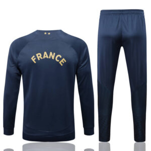 Dorso de conjunto de chándal azul de la Federación Francesa de Fútbol 2022-2023