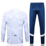 Dorso del conjunto del chándal blanco del Olympique de Marsella 2022-2023 Dorso del conjunto del chándal blanco del Olympique de Marsella 2022-2023