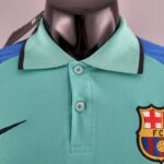 Polo FC Barcelona verde 2022-2023 cuello