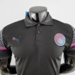 Polo Manchester City Negro 2022-2023 cuello 2 Polo Manchester City Negro 2022-2023 cuello 2