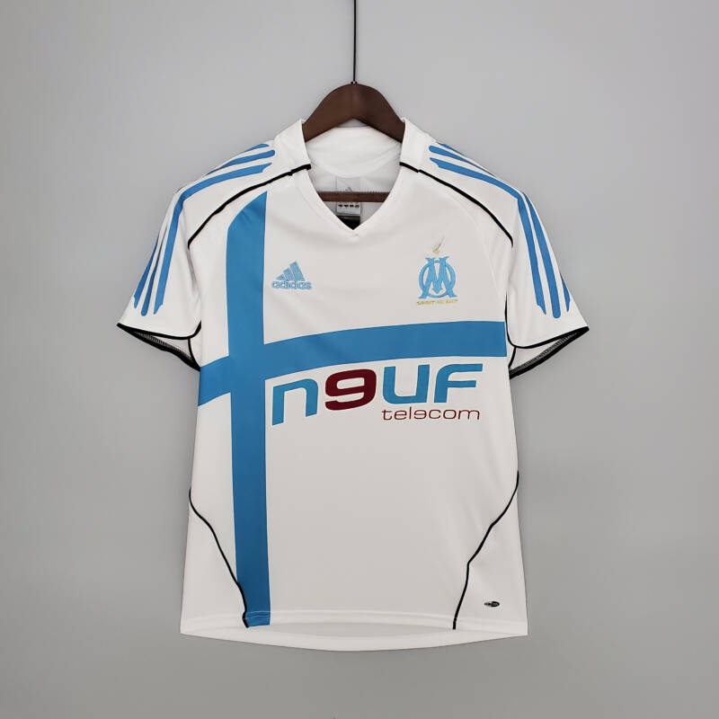 Camiseta local Retro Olympique de Marsella 2005-2006 frontal Camiseta local Retro Olympique de Marsella 2005-2006 frontal