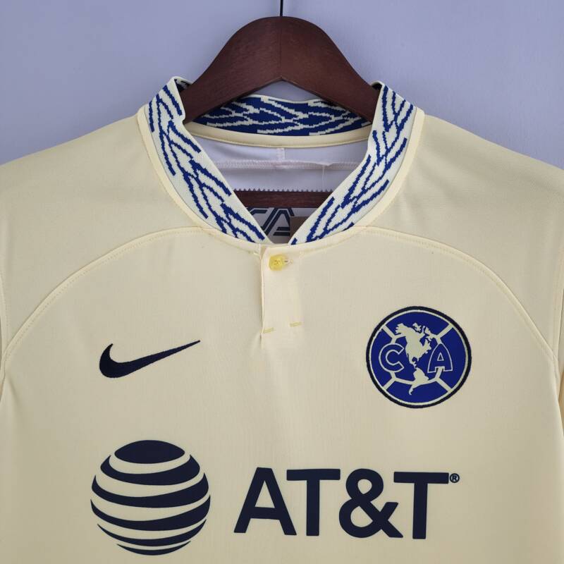 Camiseta Club América primera equipación 2022-2023 cuello frontal Camiseta Club América primera equipación 2022-2023 cuello frontal