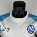 camiseta napoli 2024 blanca cuello redondo