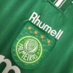 camiseta retro palmeiras verde escudo