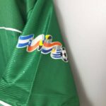camiseta retro palmeiras verde lateral de la manga