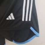 pantalón corto argentina 3 estrellas negro lateral