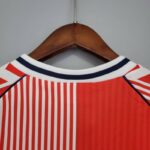 camiseta dinamarca 1986 cuello anterior