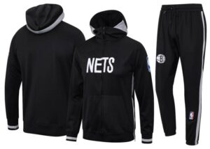 chandal broklyn nets negra pantalon y chqueta