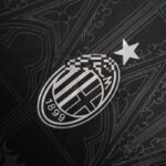 camiseta negra milan escudo camiseta negra milan escudo