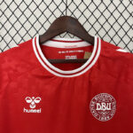 Camiseta Eurocopa Dinamarca 2024 primra equipación pecho
