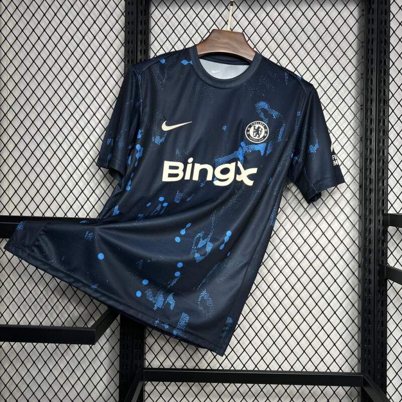 Camiseta de calentamiento de chelsea dorsal 24