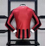 Camiseta AC Milán Manga Larga Primera Equipacion 2024-2025 dorsal