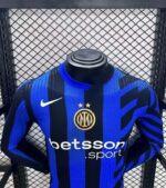 Camiseta Inter Milán Manga Larga Primera Equipacion 2024-2025 pecho