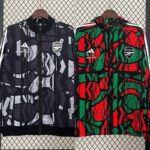 Cortaviento Reversible Arsenal Verde Negro 2024-2025
