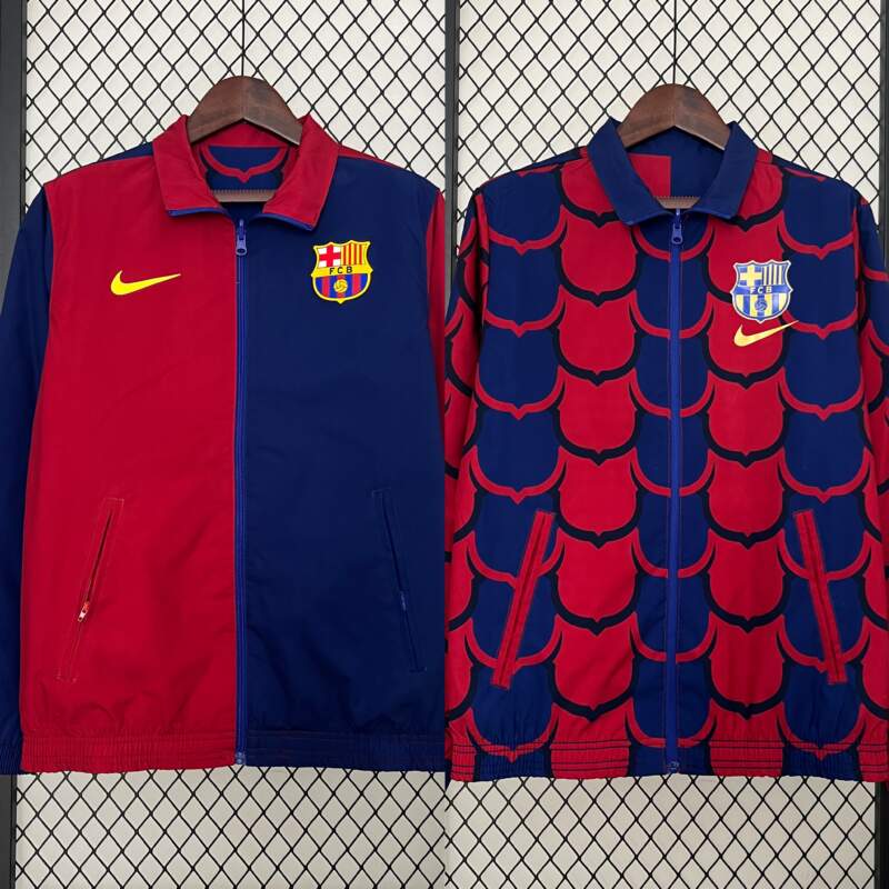 Cortaviento Reversible FC Barcelona Rojo Azul 2024-2025