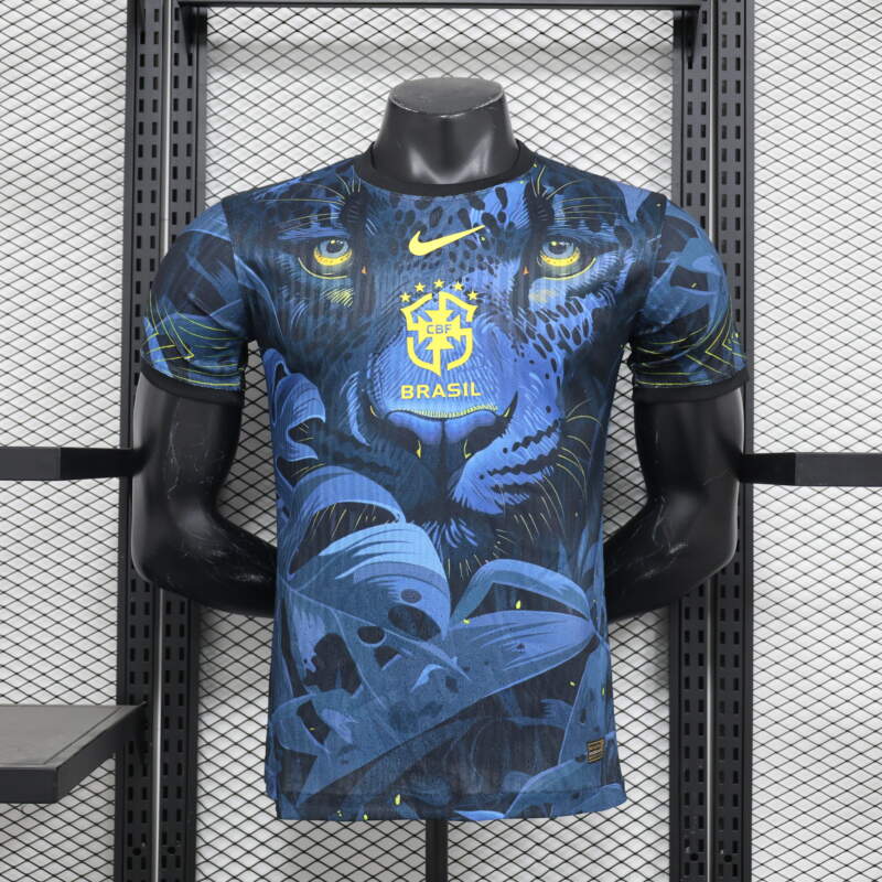 Camiseta Brasil Azul Edición Especial Tigre Versión Jugador IMBICTOZ