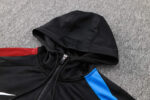 Chandal con Capucha FC Barcelona Negro 2024-2025 capucha frontal