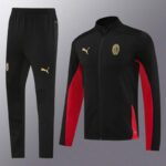 chandal-ac-milan-negro-rojo-2024-2025-frontal chandal-ac-milan-negro-rojo-2024-2025-frontal