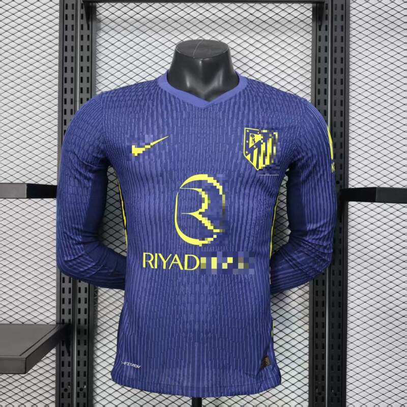 Atletico de madrid segunda equipacion version jugador manga larga 2025-2026 Atletico de madrid segunda equipacion version jugador manga larga 2025-2026
