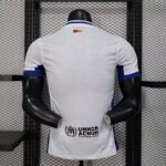 Camiseta Edicion Especial Blanca con Franjas Azulgrana Barcelona Version Jugador dorsal