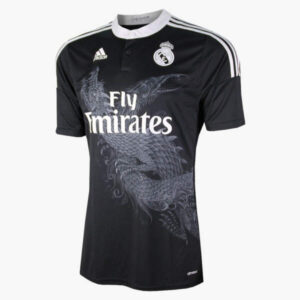 Camiseta Retro Real Madrid Tercera Equipación 2014-2015 Negra Dragón