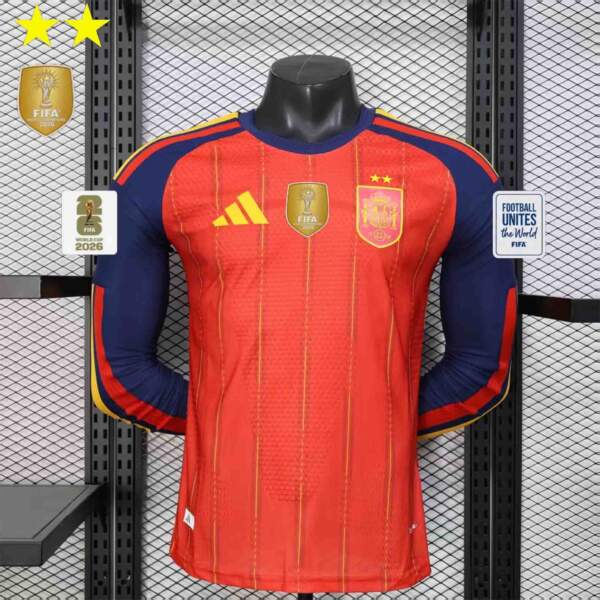 camiseta-españa-2-estrellas-primera-equipacion-version-jugador-manga-larga-2026-parte-trasera